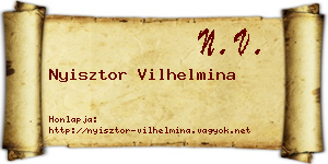 Nyisztor Vilhelmina névjegykártya